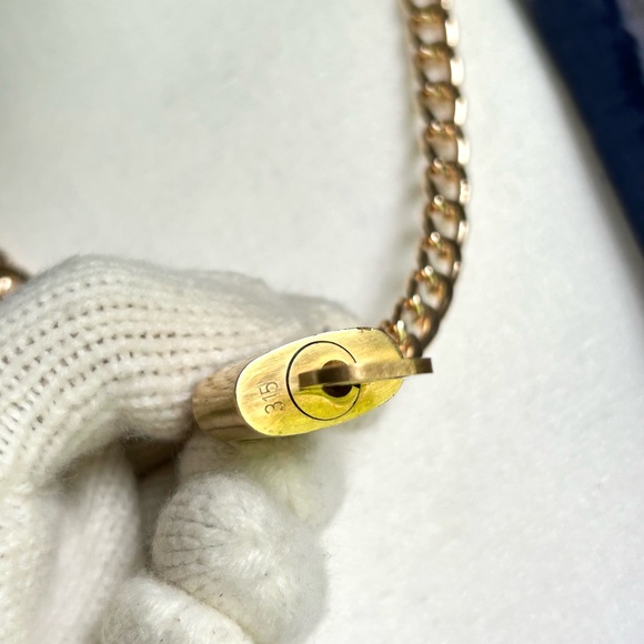 LOUIS VUITTON Padlock & Key Set #315 Vintage Gold Plated Pre-Owned - Picture 4 of 10